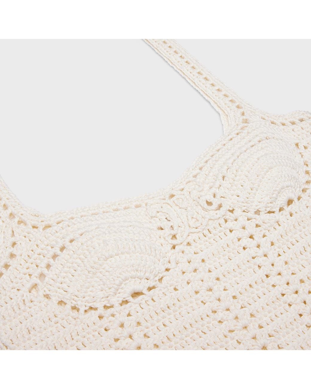 Céline White Bustier Tank Top