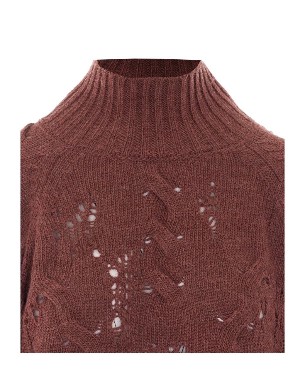 Aniye By Red Tina Distressed Turtleneck Knitted Sweater