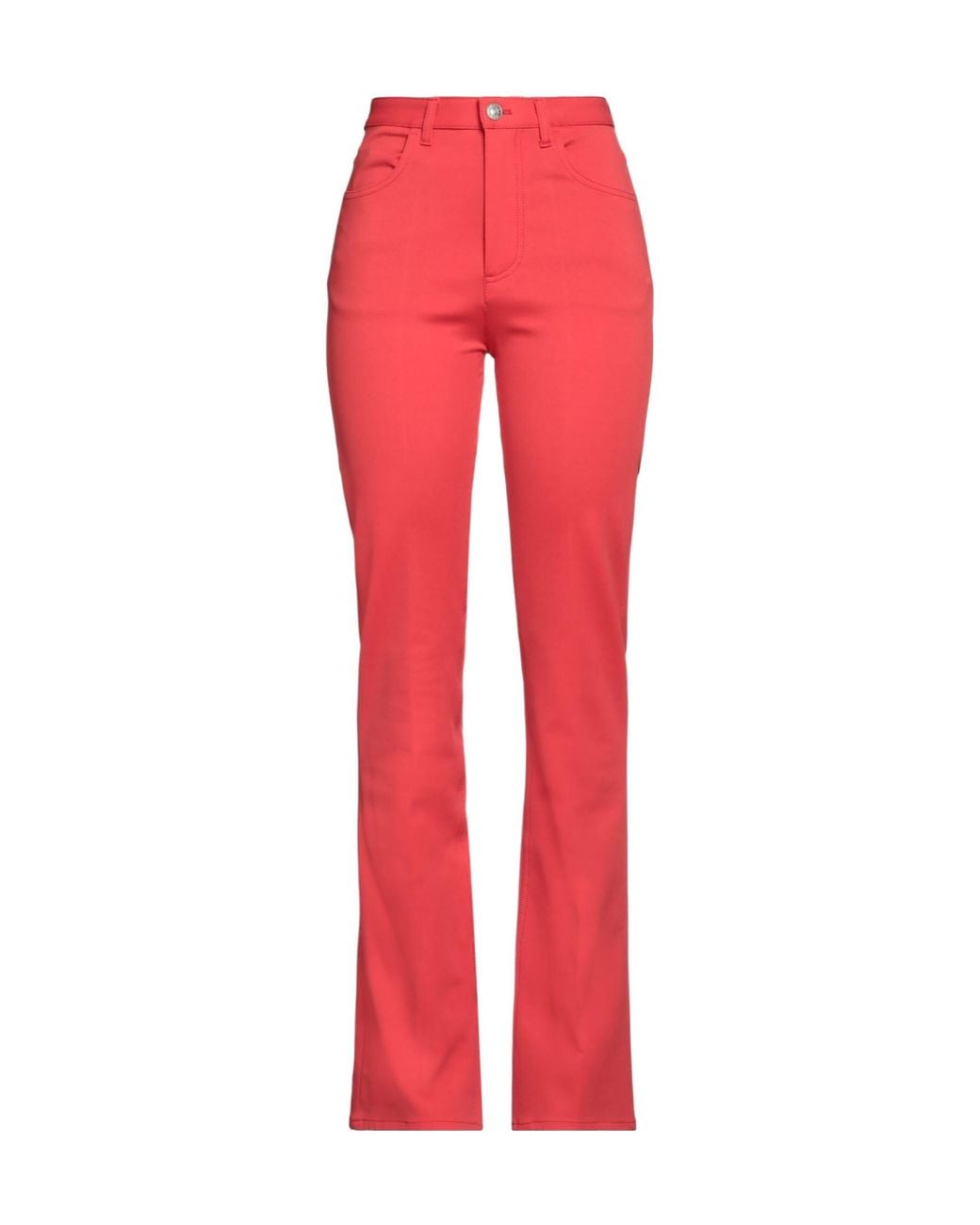 Marni Red Solid Stretch Pants