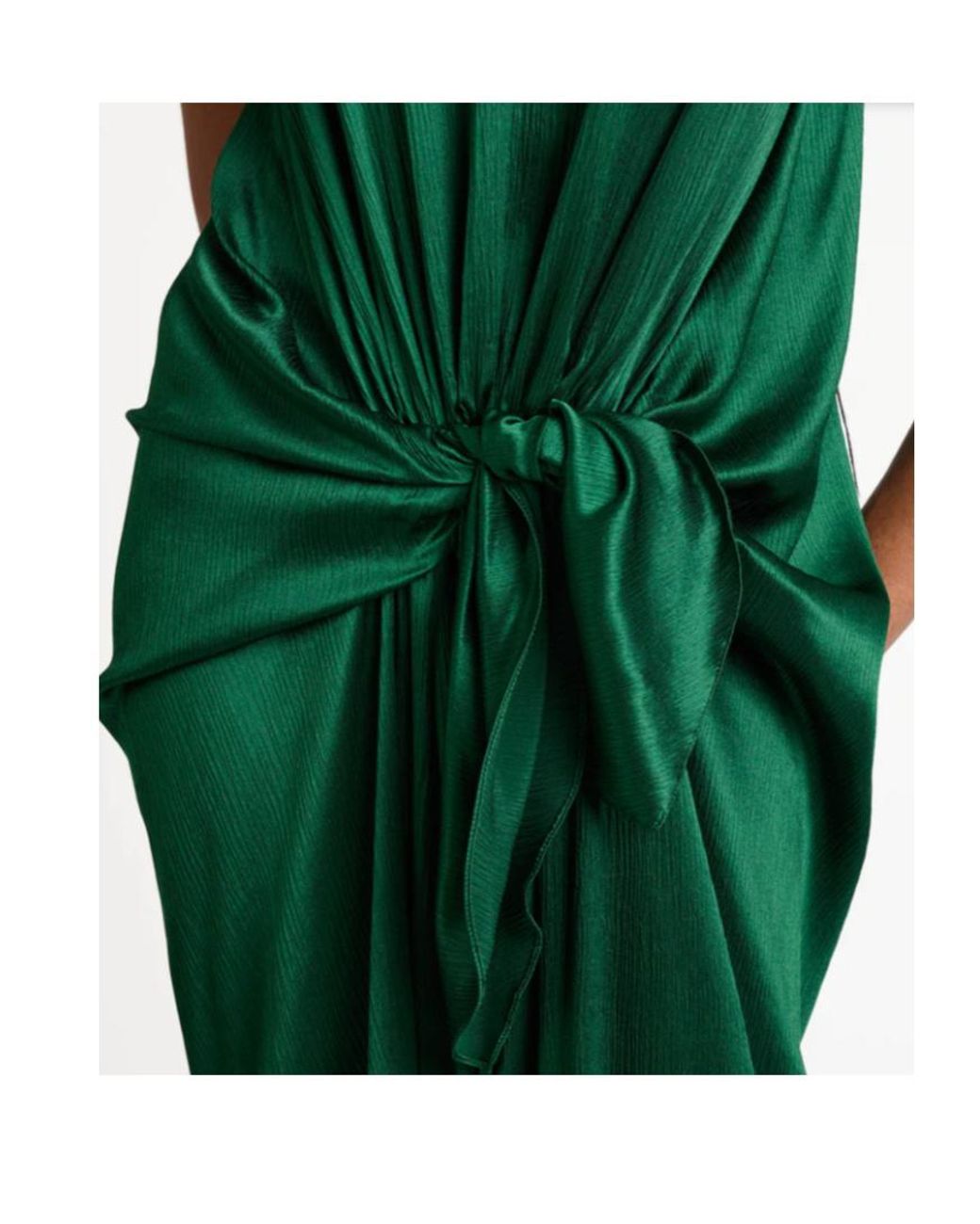 J.W. Anderson Green Jw Anderson Knotted Waist Longline Dress