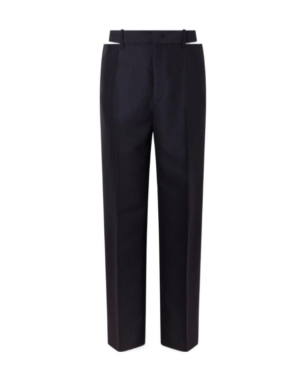 Jil Sander Blue Split-Waist Tailored Pants