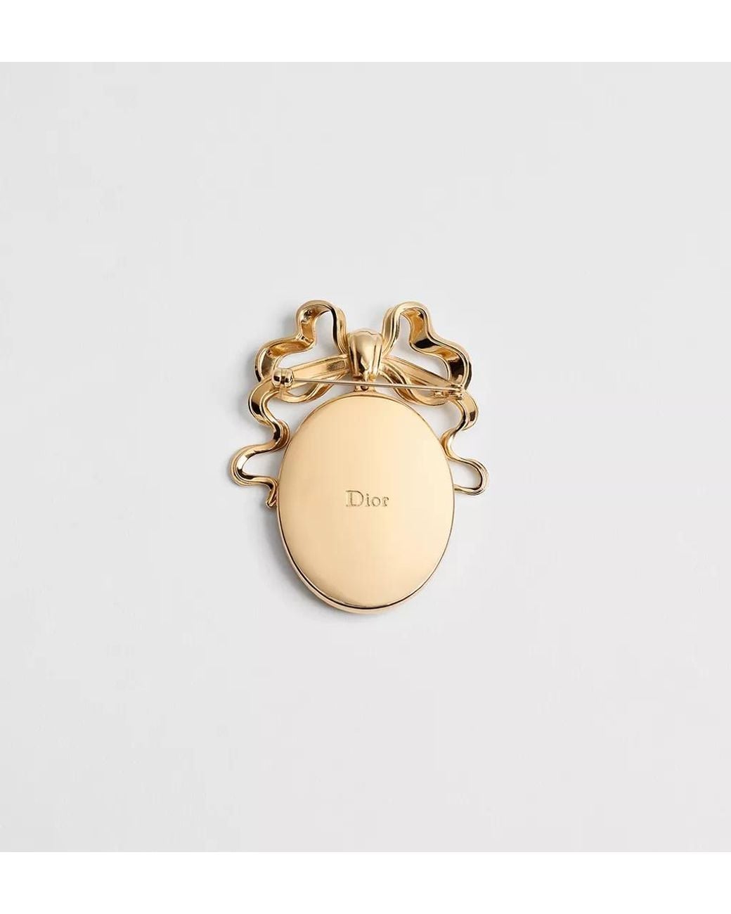Dior Metallic Médaillon Brooch