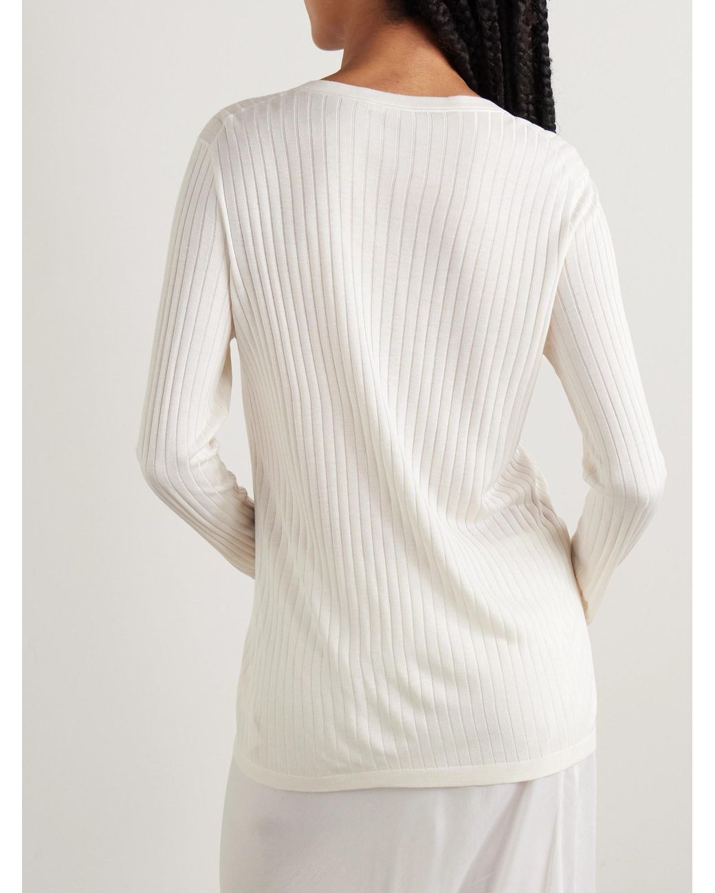 The Row White Long-Sleeved Tops