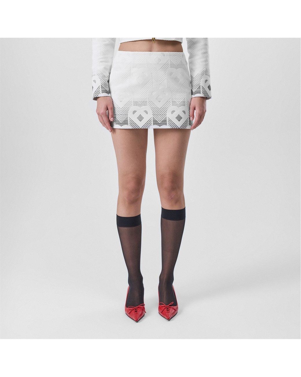 Casablanca White Patterned Skirt