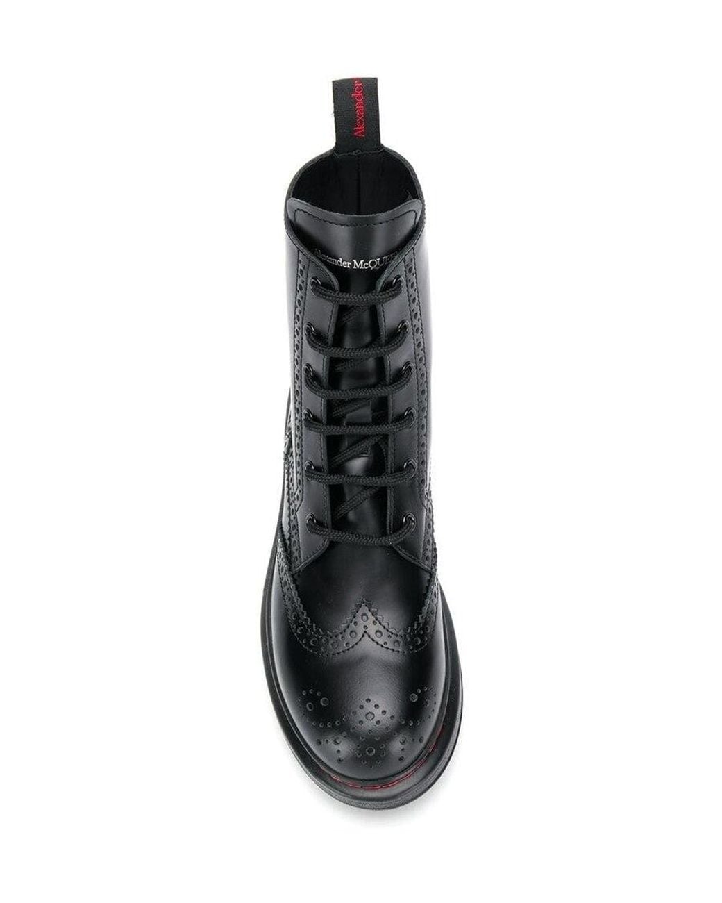 McQueen Black Hybrid Lace-Up Ankle Boots