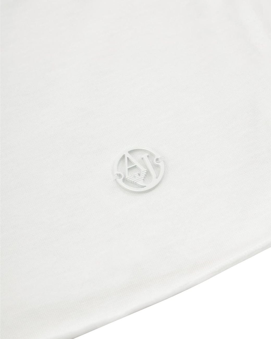 Armani Jeans White Crew-Neck Printed T-Shirt