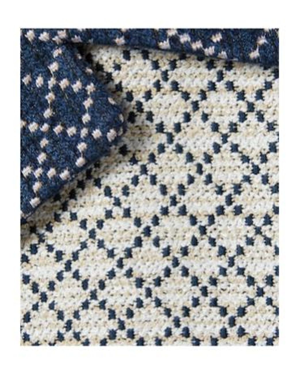 Gucci Blue Tweed Button-Up Short-Sleeved Jacket