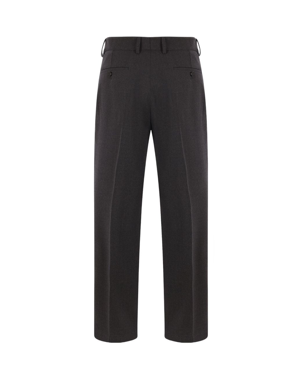 Dolce & Gabbana Black Pressed Crease Tailored Trousers for men