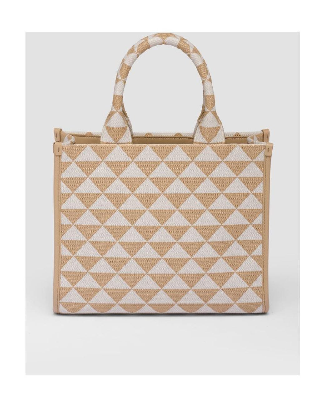 Prada Natural Symbole Small Top Handle Bag