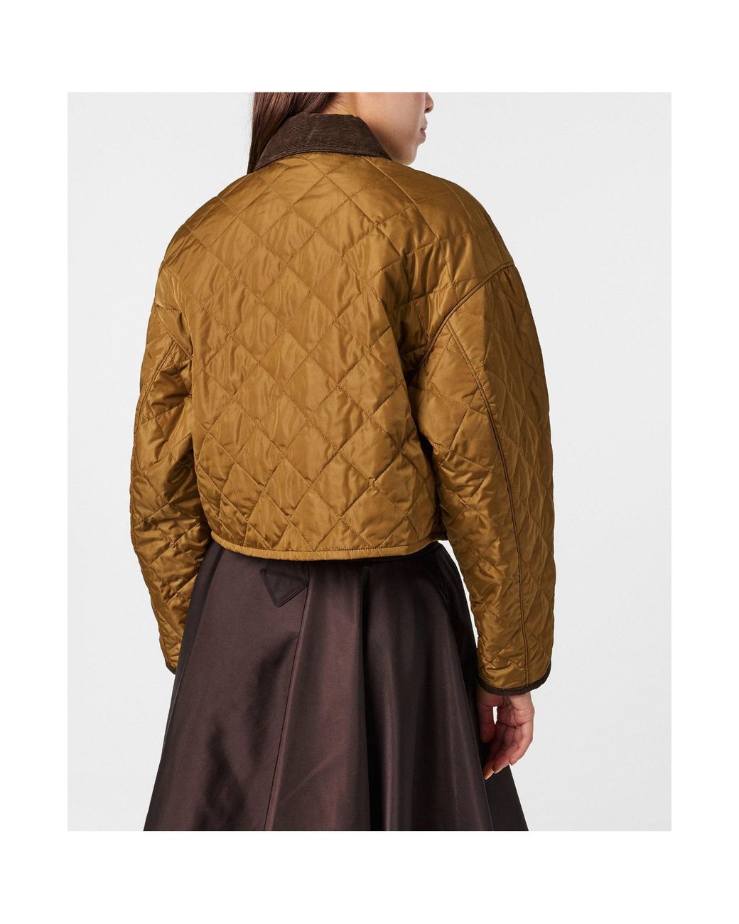 Prada Brown Quilted Cropped Jacket