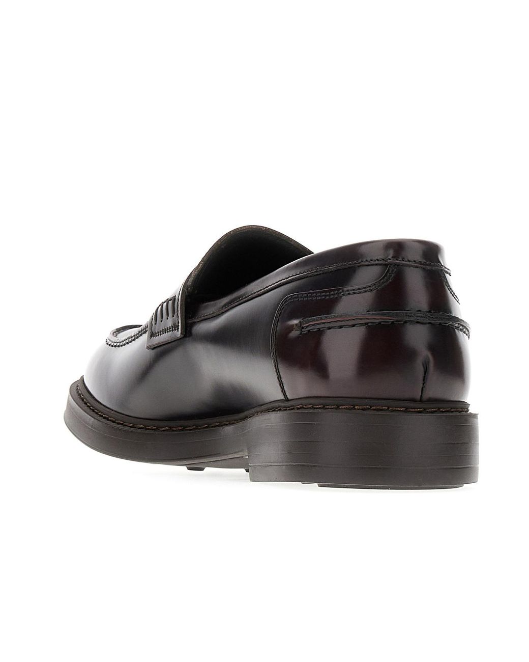 Doucal's Black High-Shine Slip-On Loafers for men