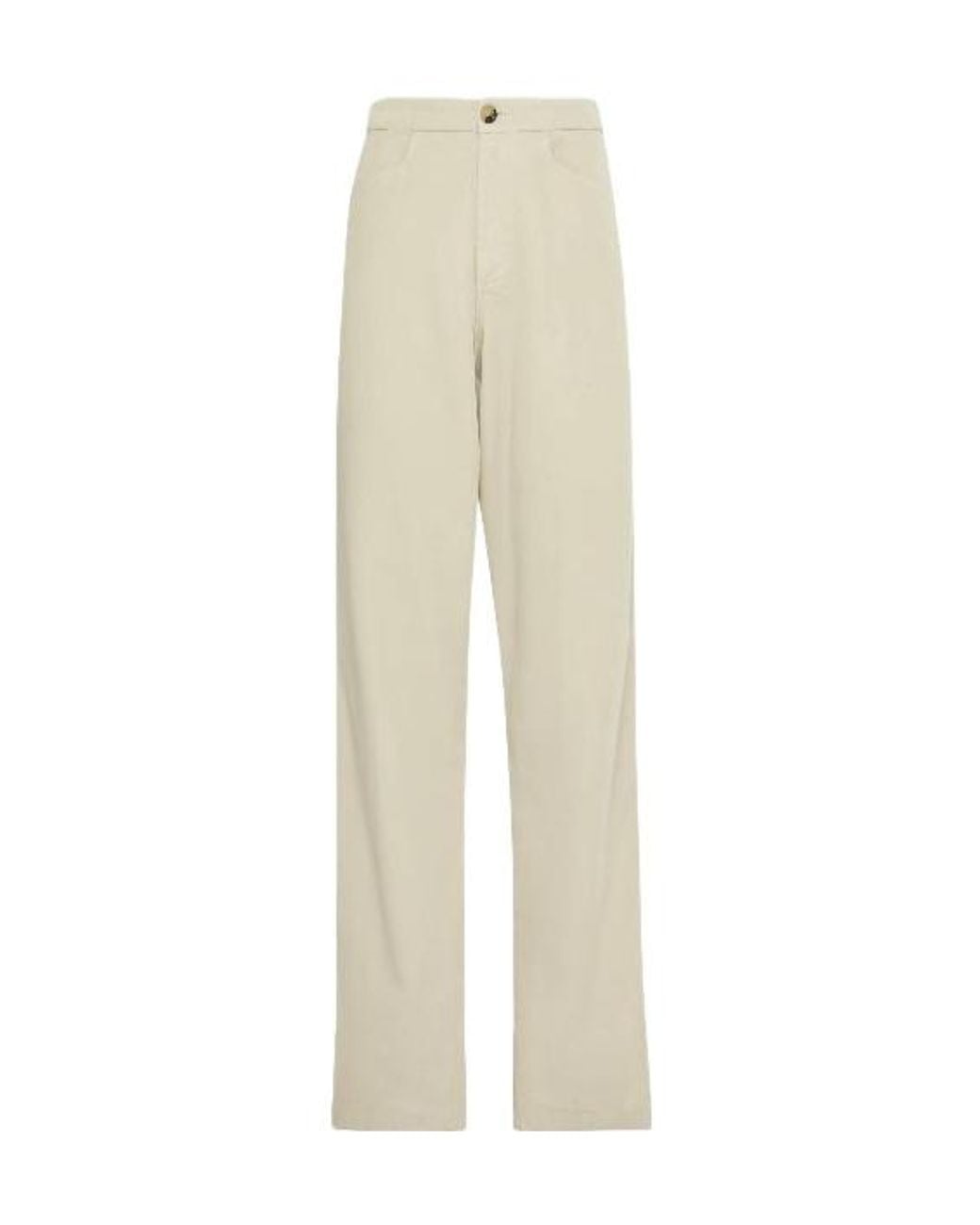 J.W. Anderson White Jw Anderson Button Detailed Straight Leg Trousers for men