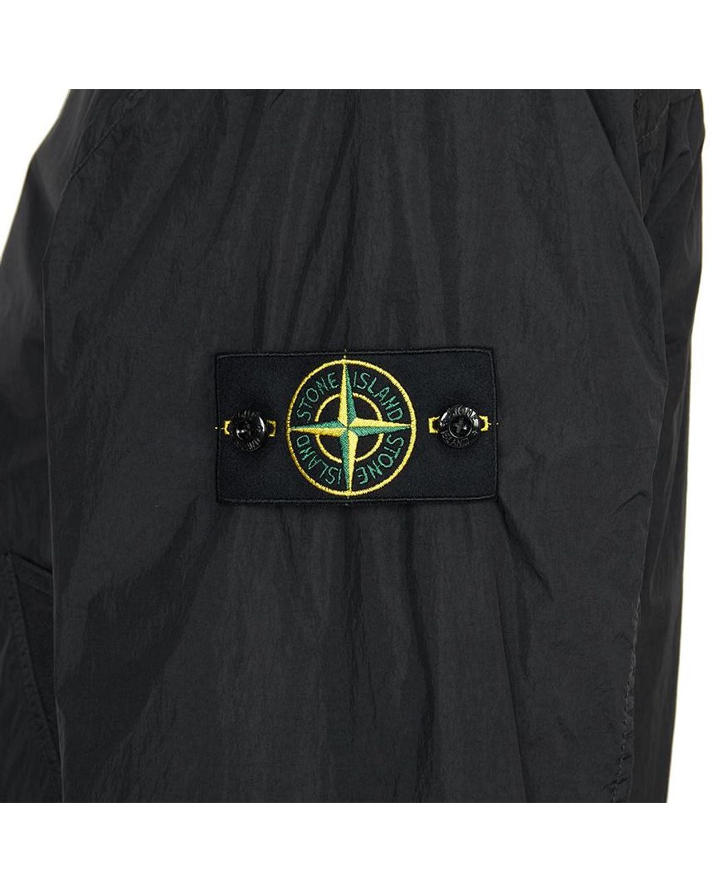 Stone Island Black Lightweight Nylon Rep Jacket for men