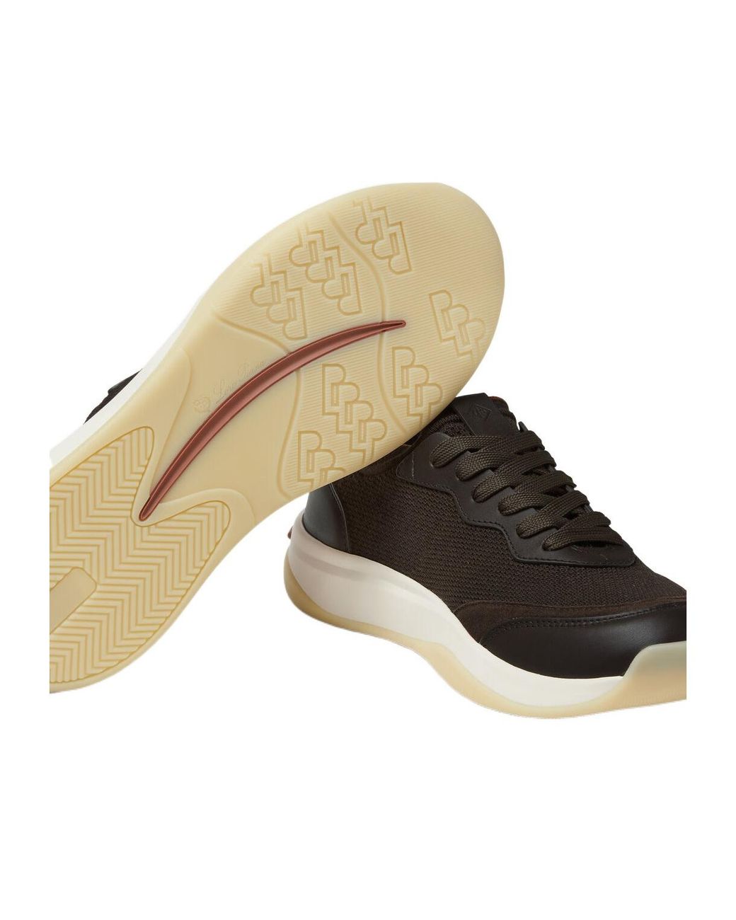 Loro Piana Black Lp Walk Wool Sneakers for men