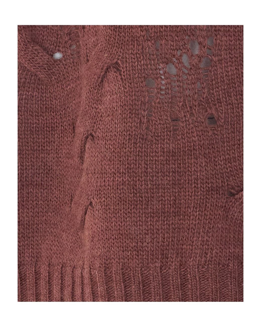 Aniye By Red Tina Distressed Turtleneck Knitted Sweater