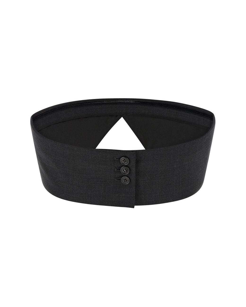 Prada Black Buttoned Wide Belt