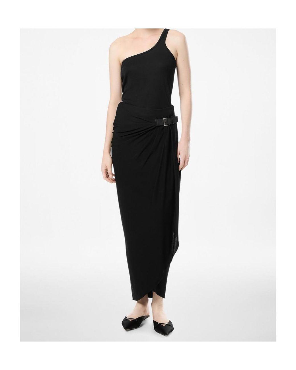 Tom Ford Black Silk-Blend One-Shoulder Tank Top