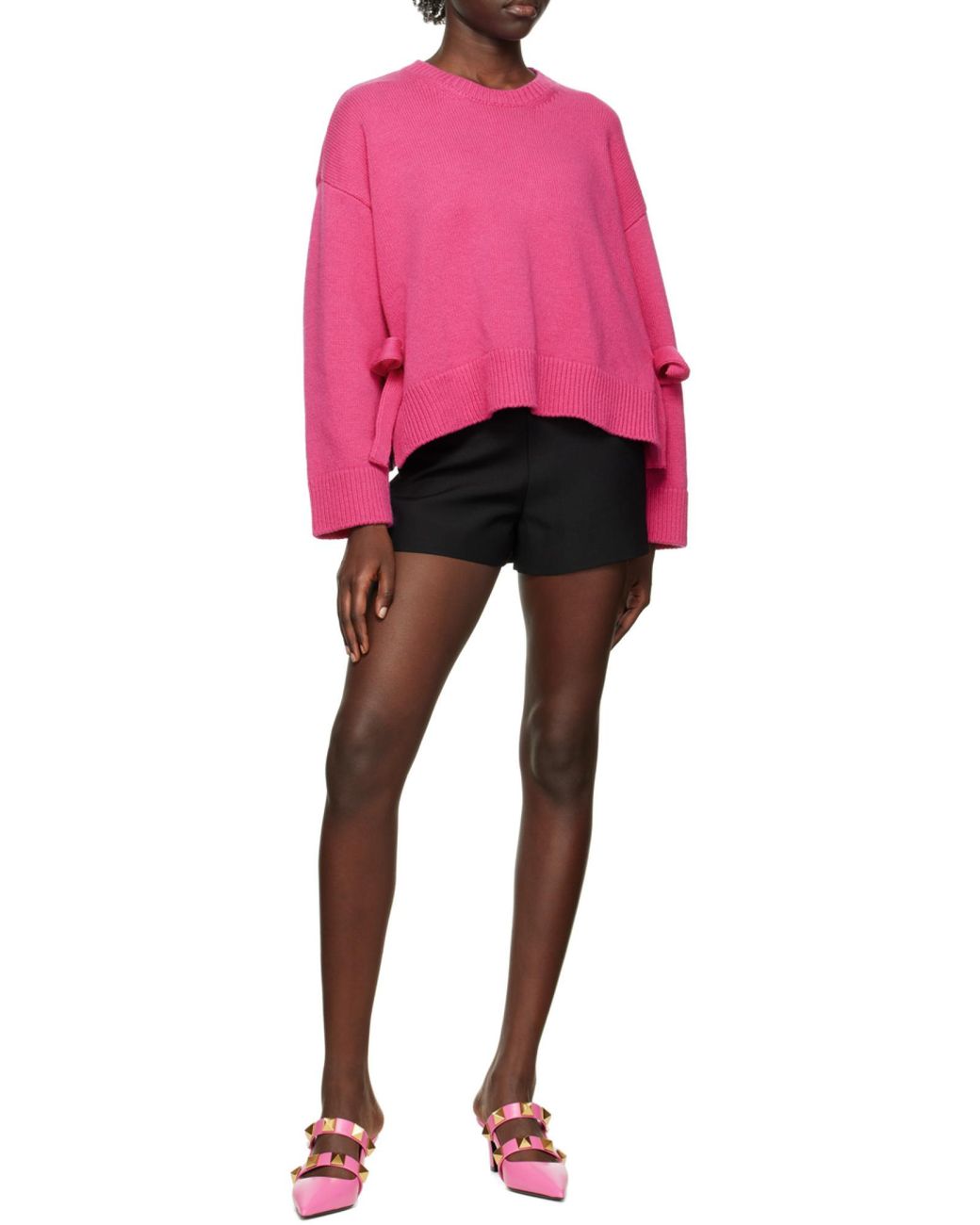 Valentino Multicolor Logo High-Rise Shorts