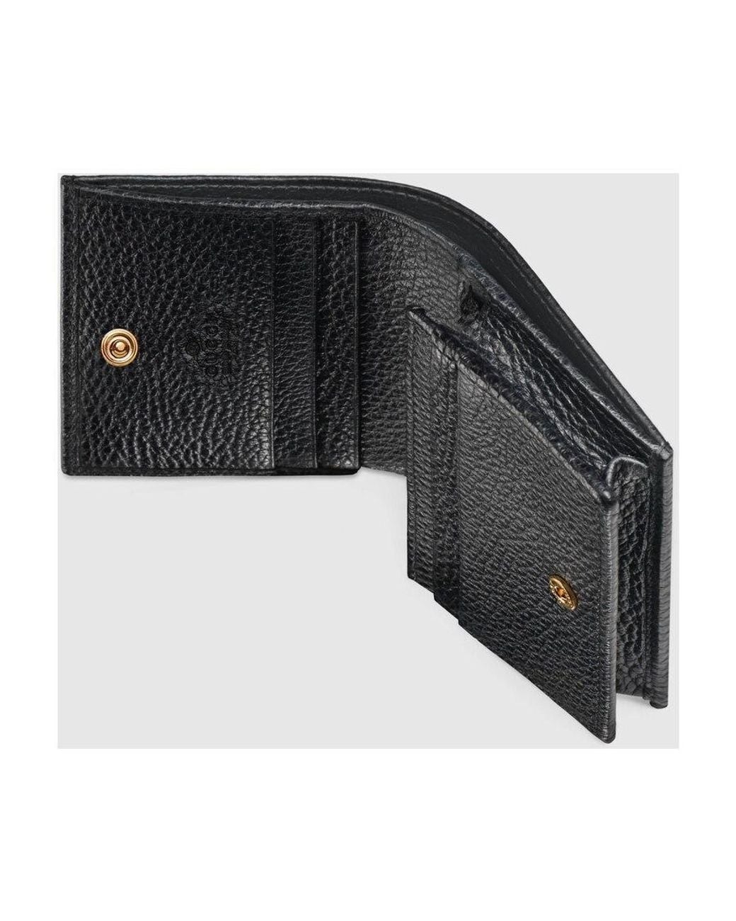 Gucci Black Logo Plaque Bifold Wallet