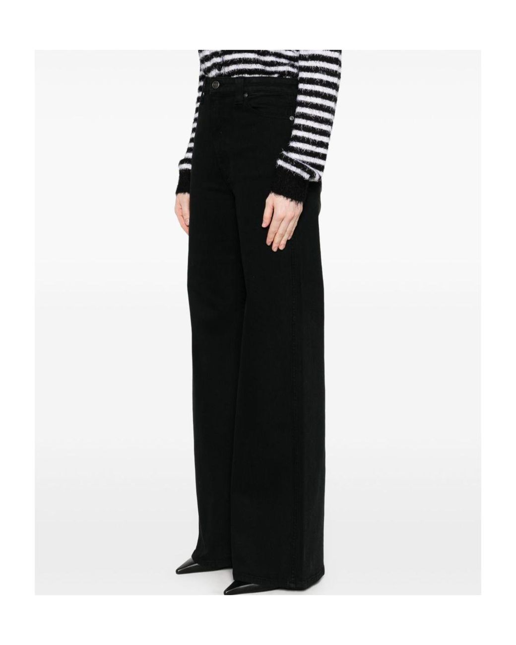 Khaite Black Dane Stretch Jeans