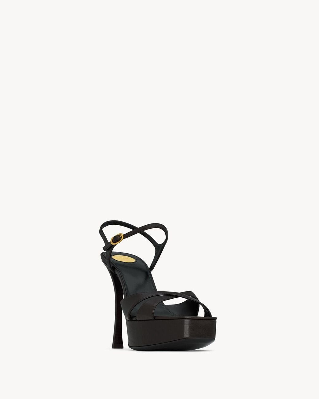 Saint Laurent Black Debbie Platform Sandals 85