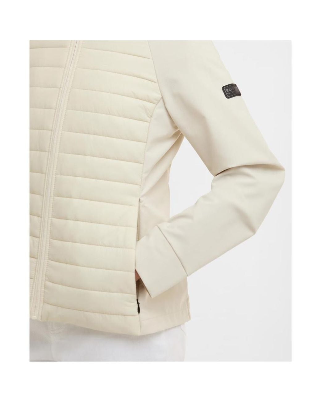 Barbour White Long-Sleeved Casual Jacket