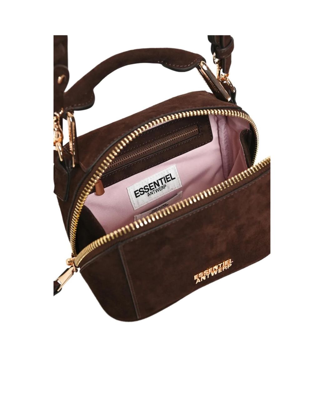 Essentiel Antwerp Brown Kyla Mini Top-Handle Shoulder Bag