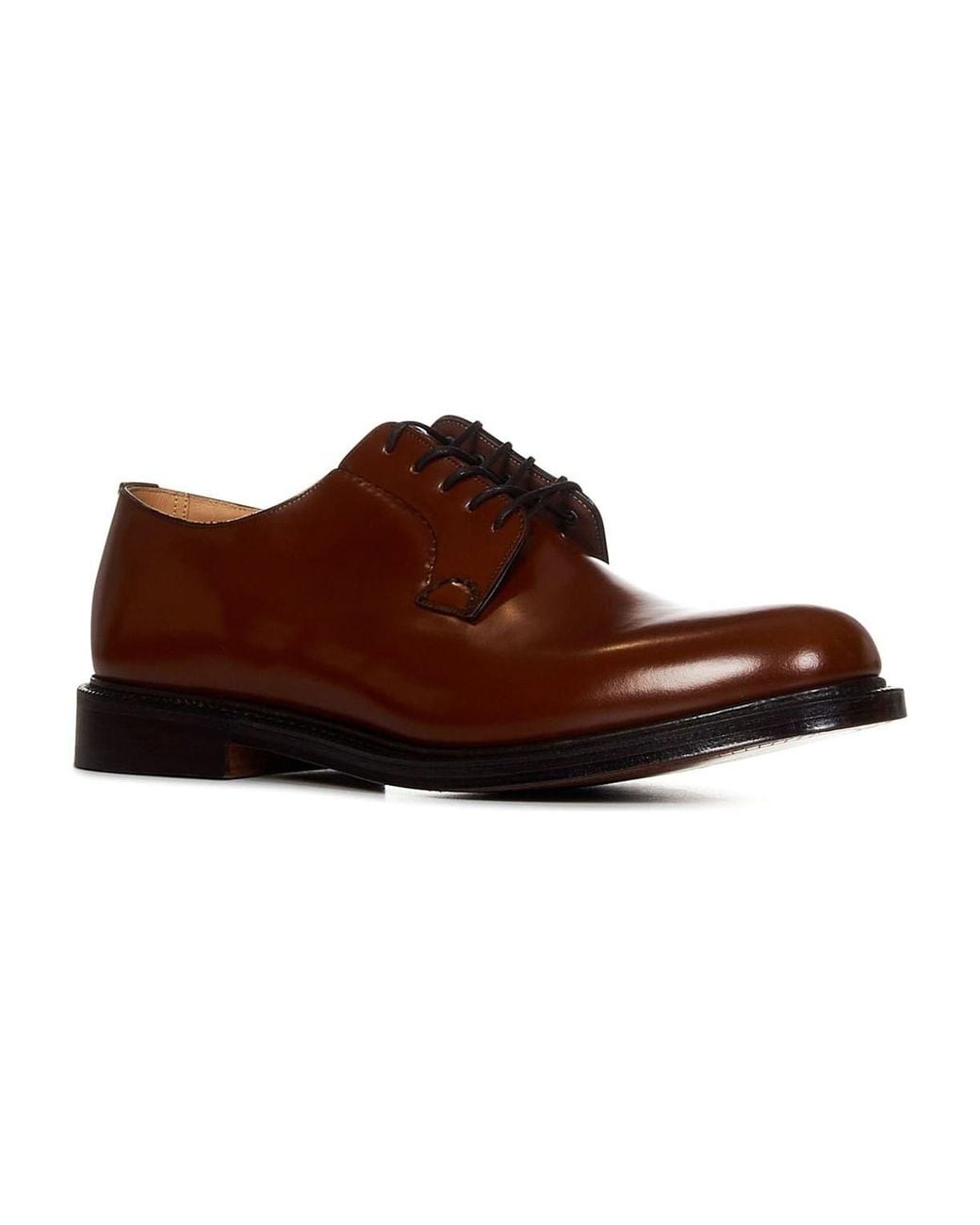 Church's Brown Shannon Leather Derby Shoes for men