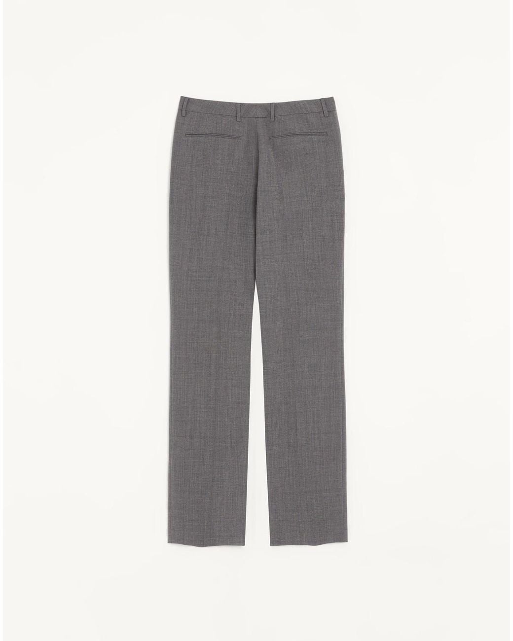 Valentino Gray Mouliné Wool Trousers for men
