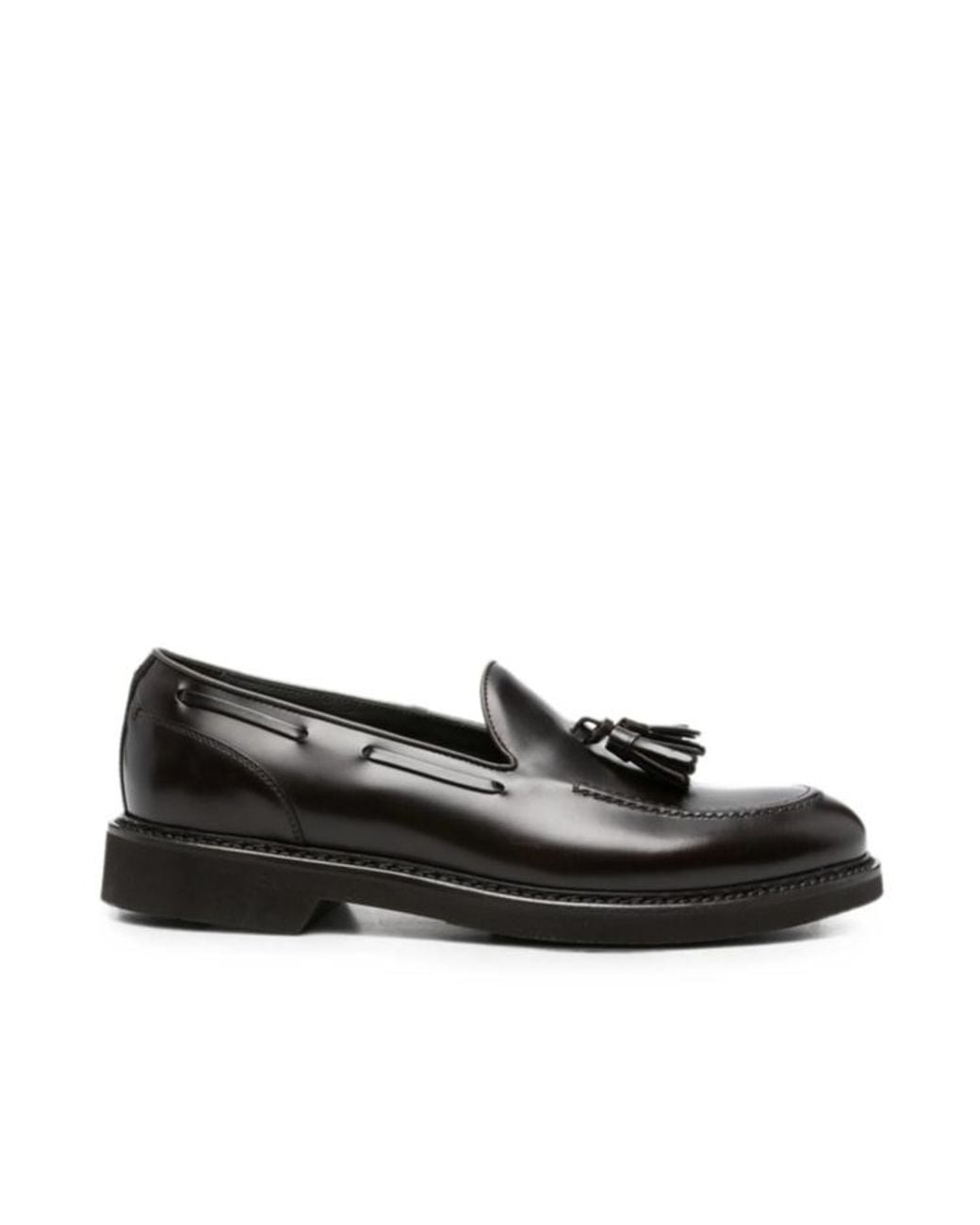 Canali Black Tassel-Detail Loafers for men