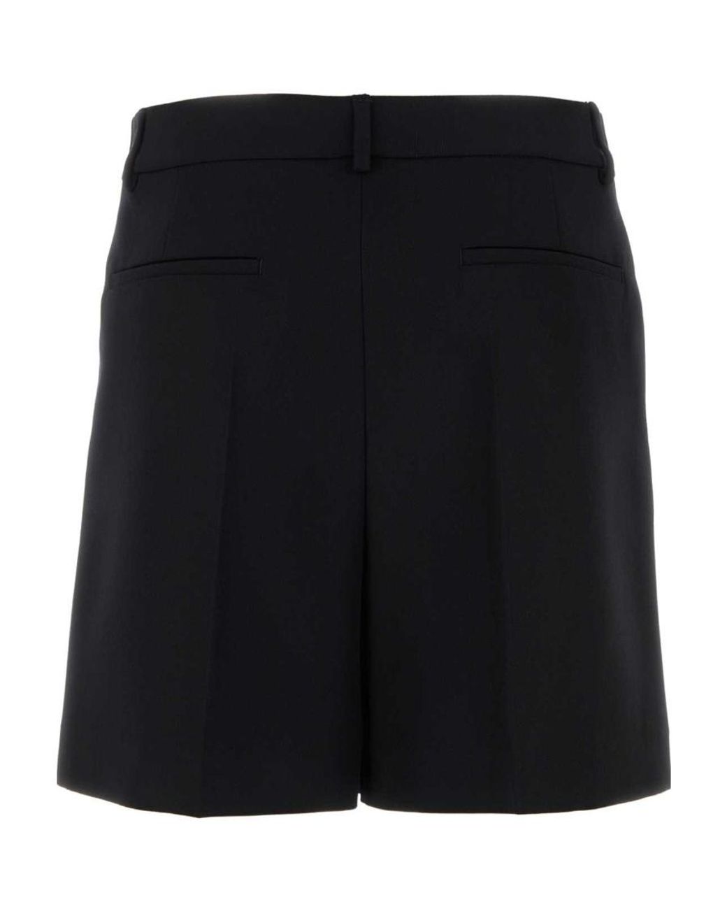 Valentino Black Wide-Leg Tailored Shorts for men