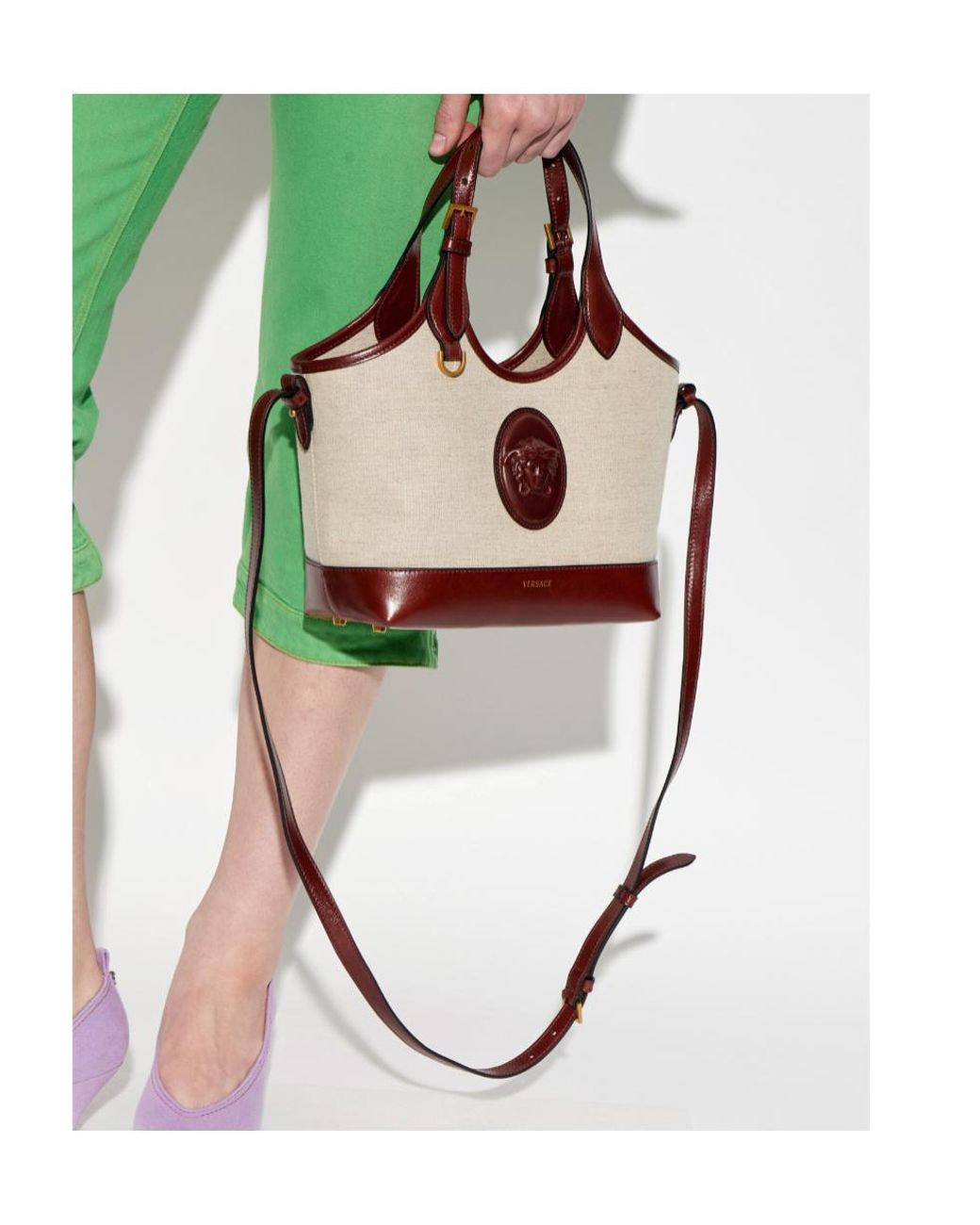 Versace Brown Rivière Small Tote Bag