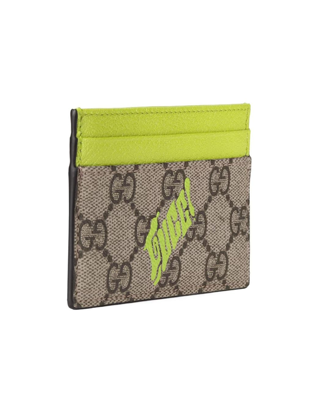 Gucci Green Bi-Color Gg Monogram Card Case for men