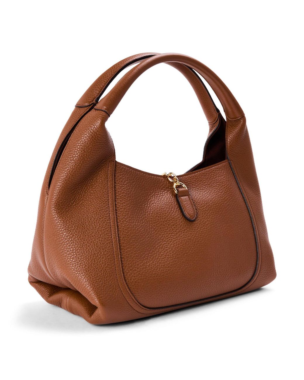 Gucci Brown Plain Soft Hobo Bag