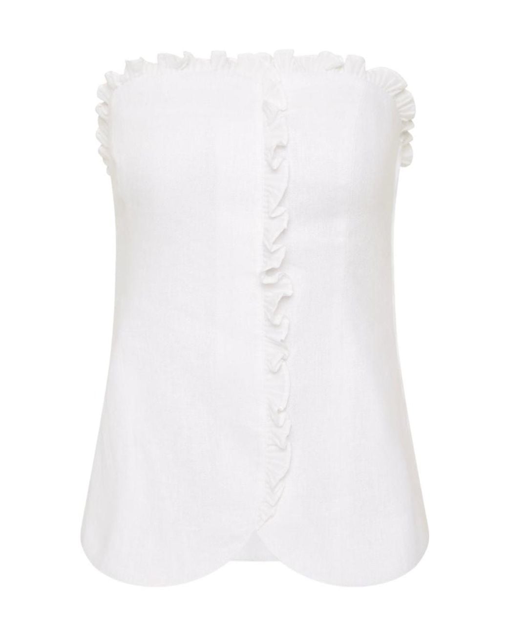 Posse White Florence Strapless Top