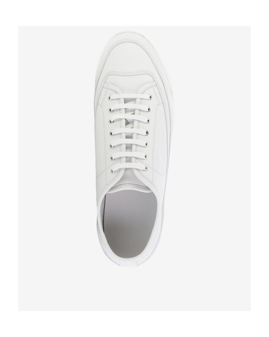 John Lobb White Round Toe Lace-Up Sneakers for men