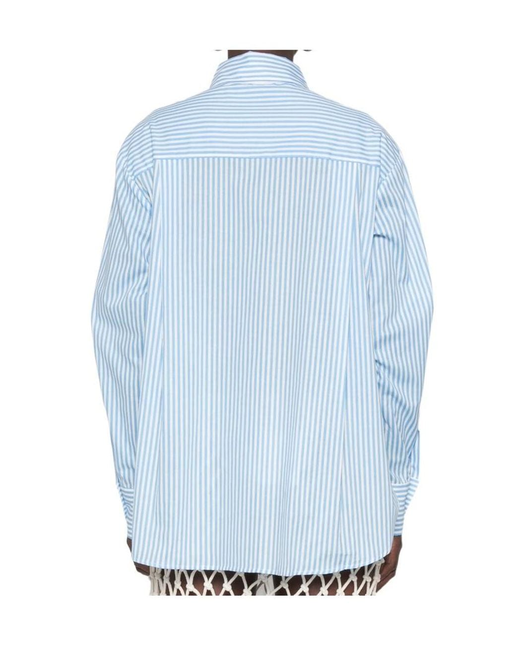 Frankie Shop Blue Long-Sleeved Shirt