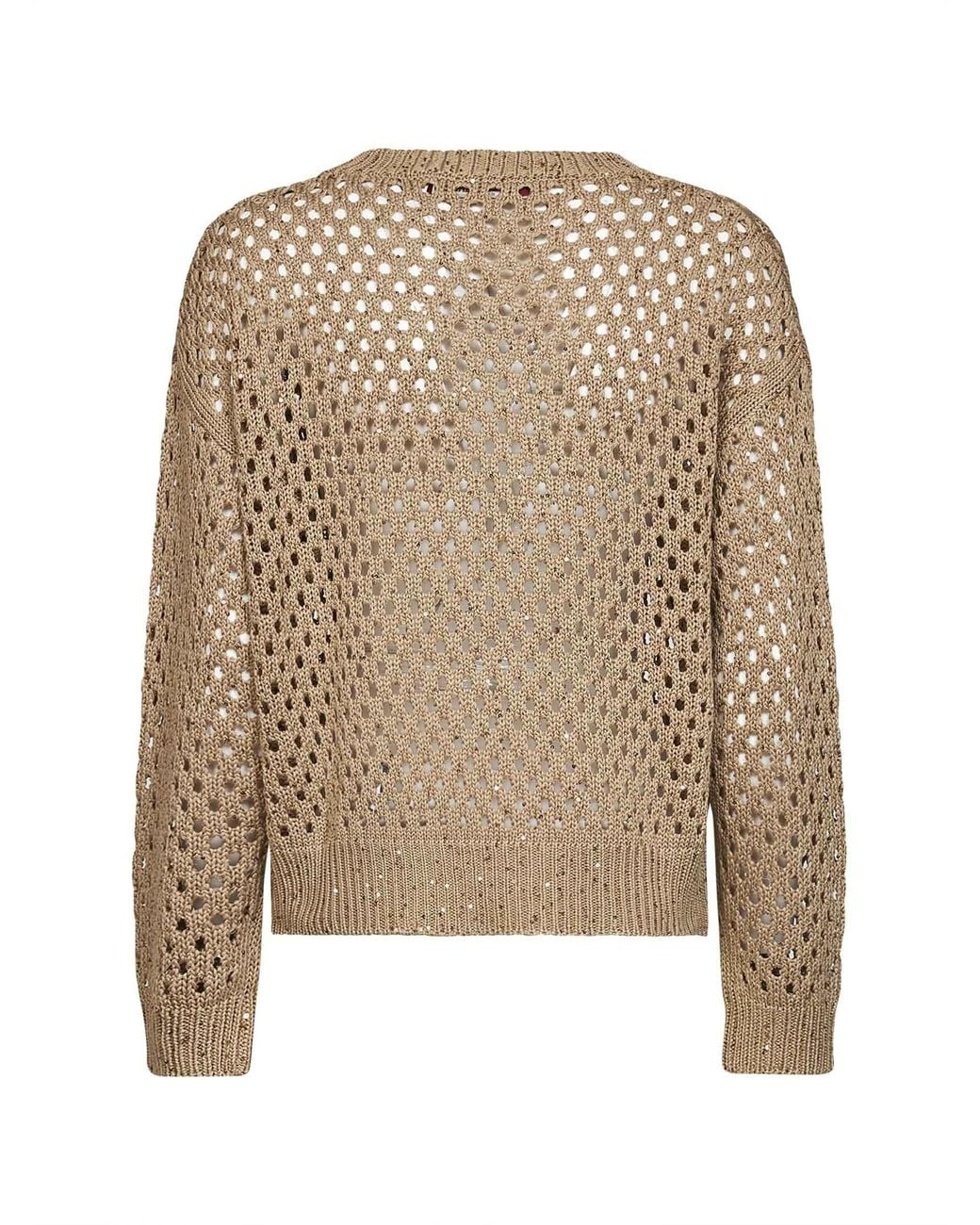 Max Mara Natural Studio Mstgeyser Sequinned Boxy Jumper