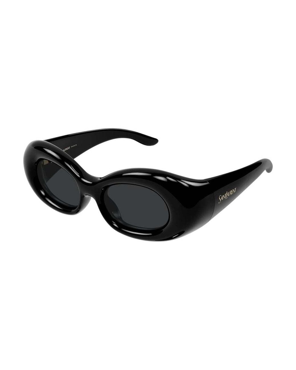 Saint Laurent Black Sl968 Round-Frame Sunglasses