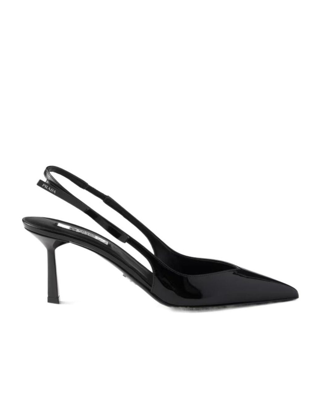 Prada Black Pointed-Toe Slingback Pumps