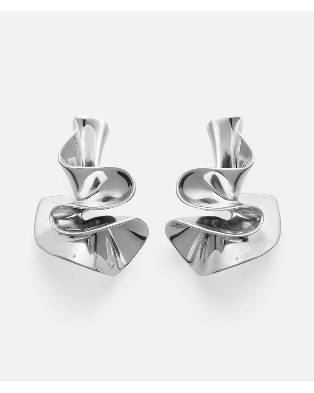 Bottega Veneta White Large Anemone Earrings