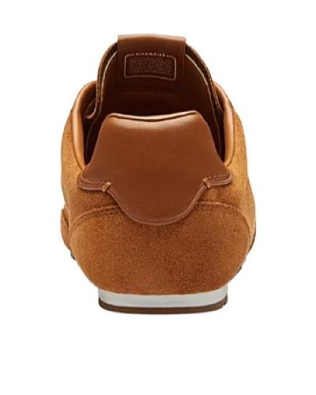 COACH Brown Lace-Up Suede Sneakers