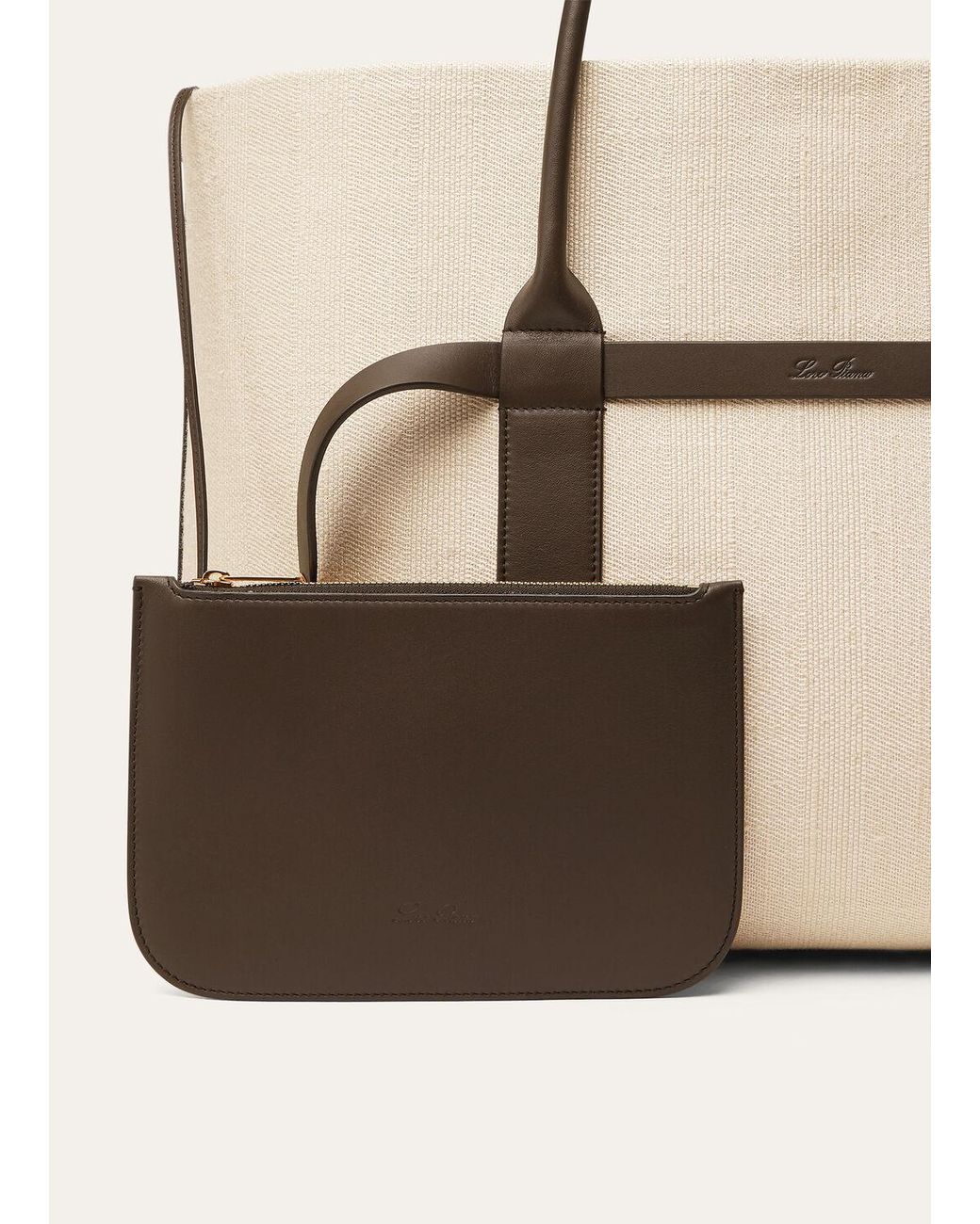 Loro Piana Natural Ghiera Shopper Large Tote Bag