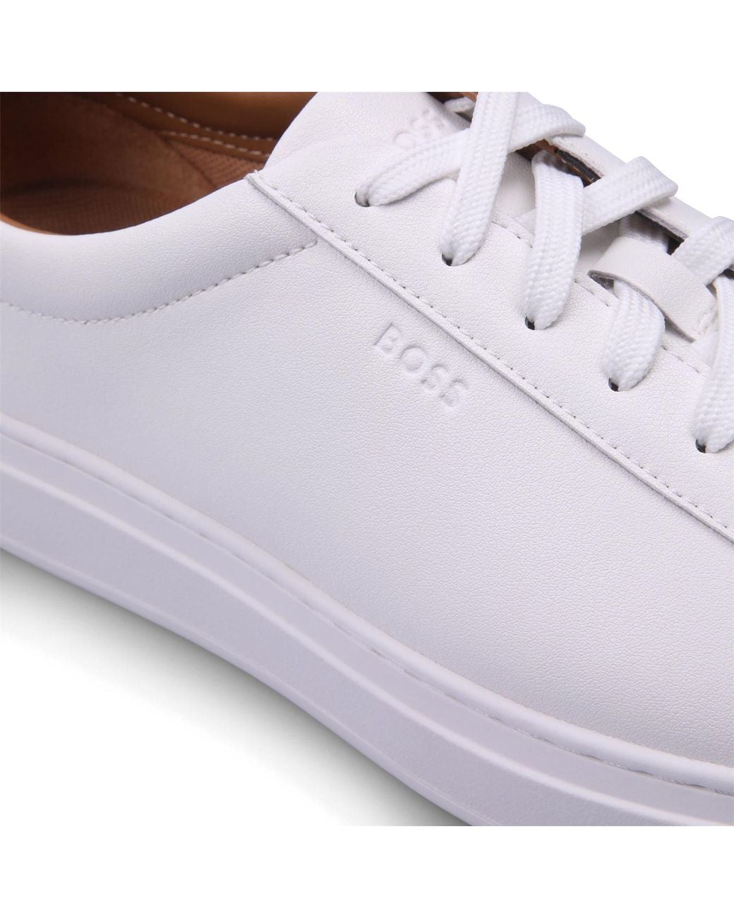 Boss White Low-Top Trainers for men
