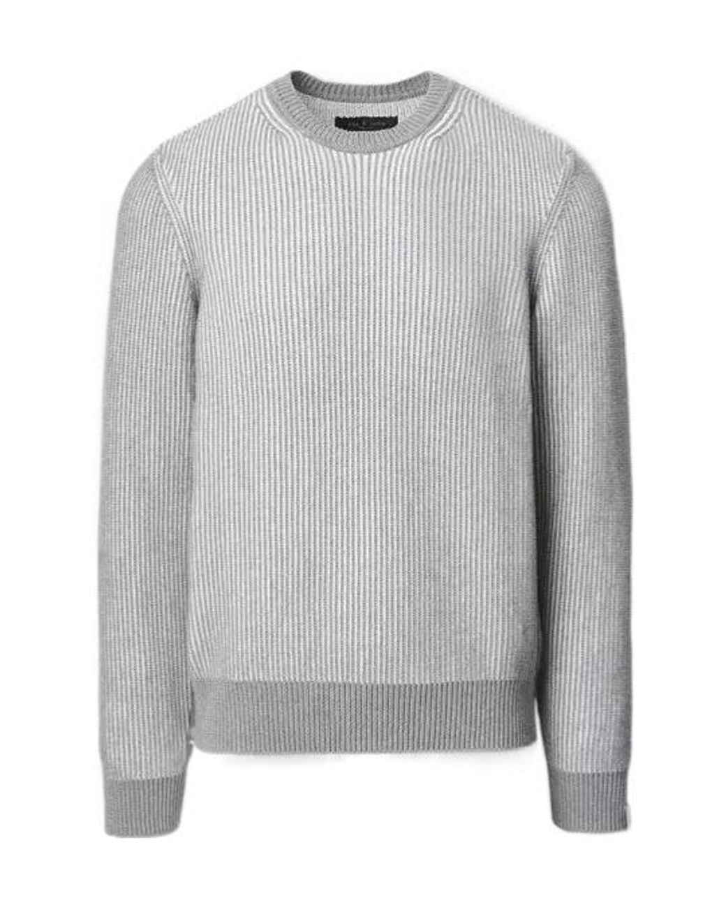 Rag & Bone Gray Crewneck Knitted Jumper for men