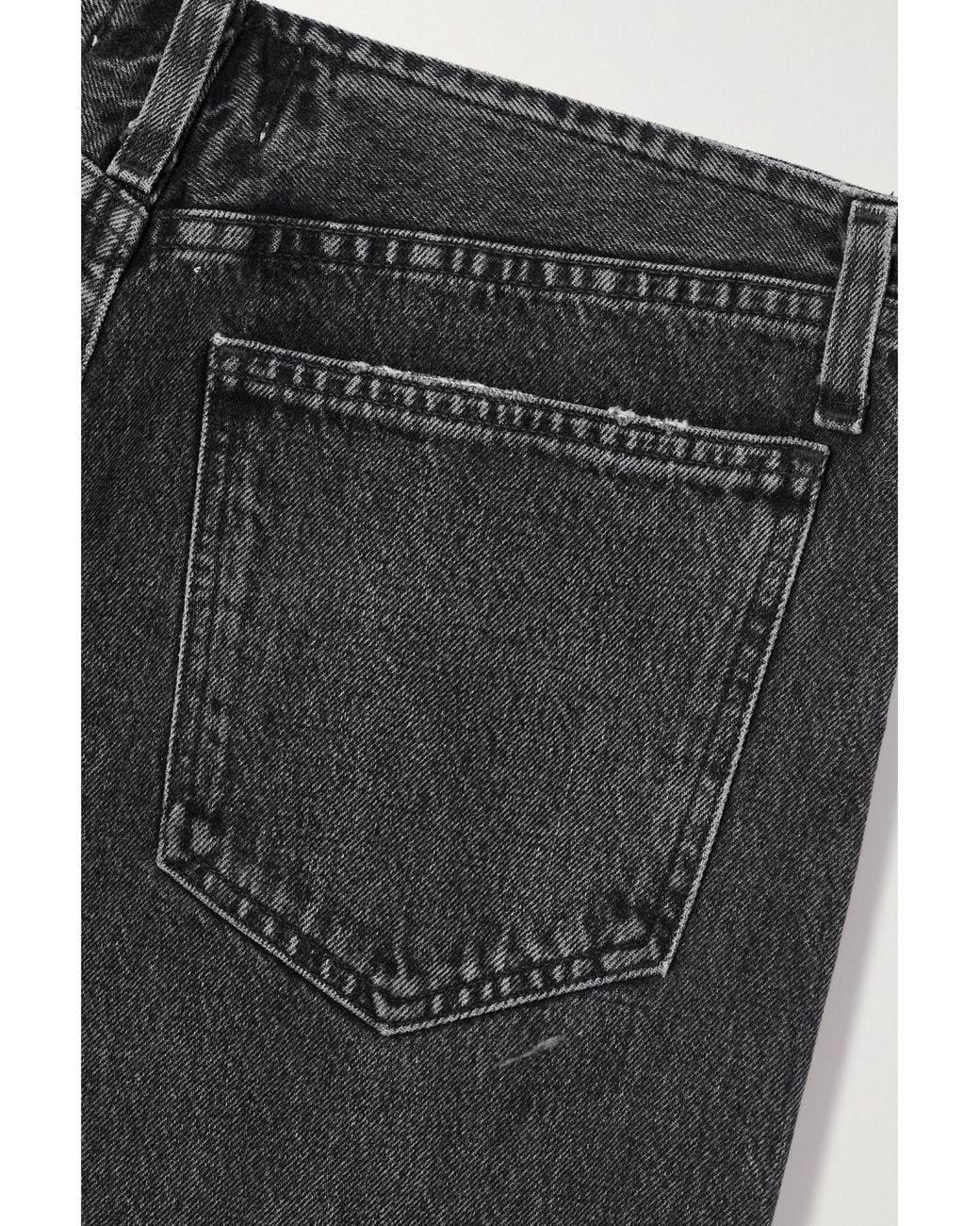 Agolde Gray Lex Organic Low-Rise Wide-Leg Jeans