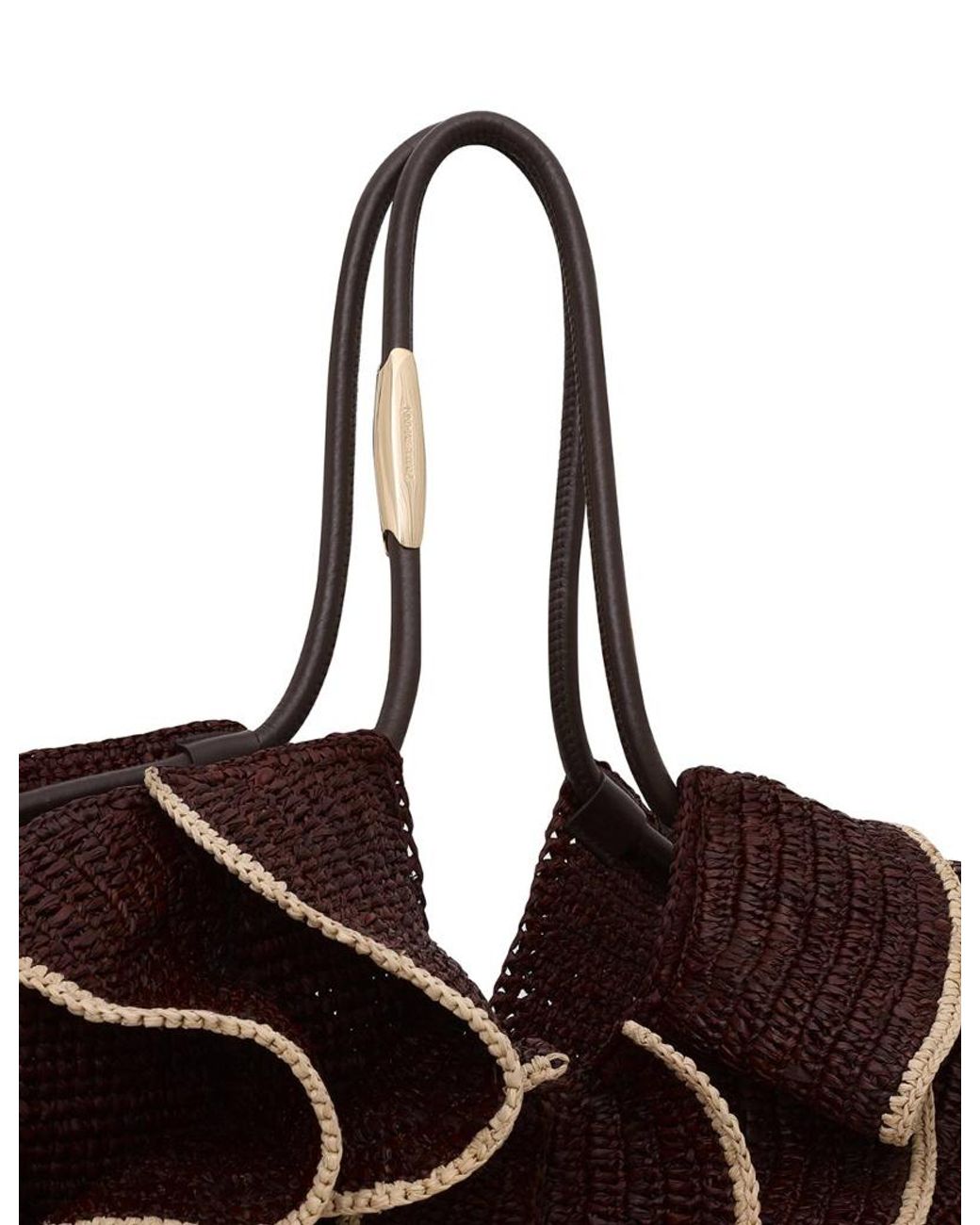 Zimmermann Brown Goldentime Medium Ruffle Tote
