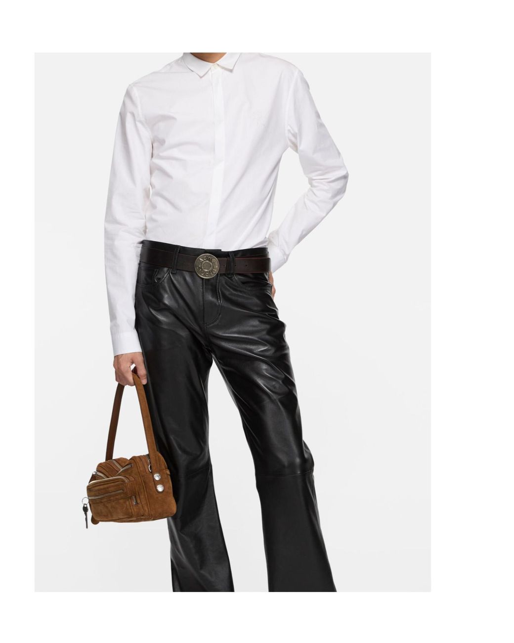 Acne White Organic-Cotton Shirt for men