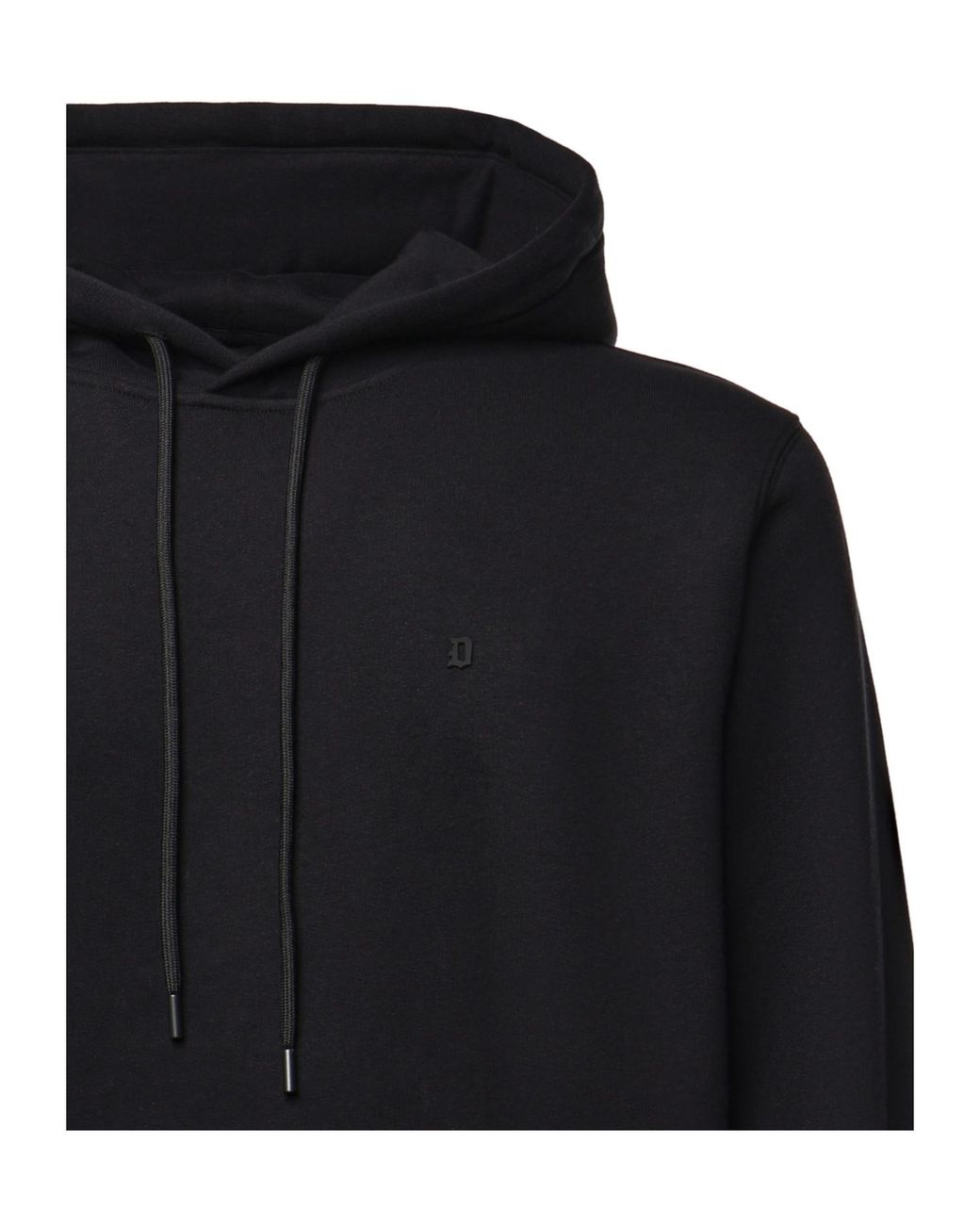 Dondup Black Logo Drawstring Hoodie for men