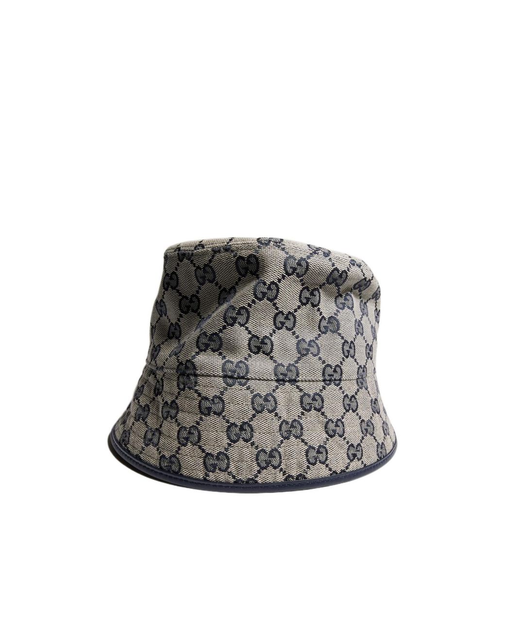 Gucci Gray Gg Cotton Canvas Bucket Hat